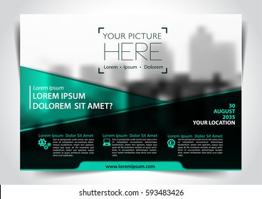 Vector brochure, flyer, magazine cover & poster template.