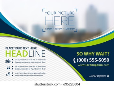 Vector brochure, flyer, magazine cover & poster template. A4