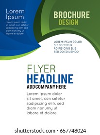 Vector brochure, flyer, magazine cover & poster template