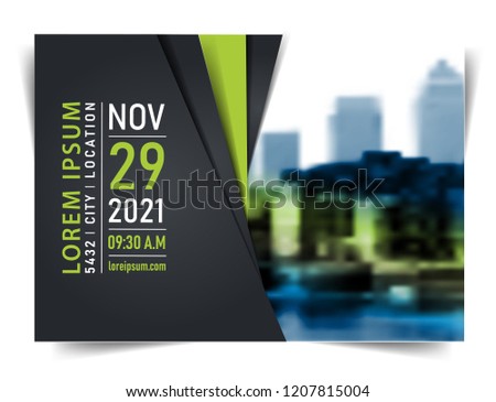 Vector brochure, flyer, magazine cover & poster template. Landscape. Size A4. Horisontal Layout. EPS. Easy to use.