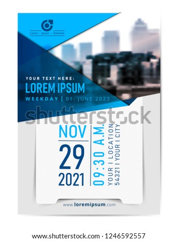 Vector brochure, flyer, magazine cover & poster template. Size A4, Vertical.