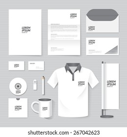 Vector brochure, flyer, magazine, folder, t-shirt,cover booklet poster mockup design template/ layout business stationery annual report A4 size/ set of corporate identity template.