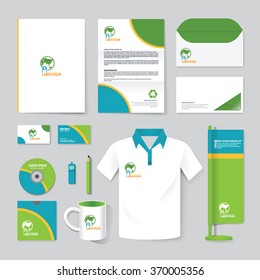 Vector brochure, flyer, magazine, folder, t-shirt,cover booklet poster mockup design template/ layout nature care stationery annual report A4 size/ set of corporate identity template.