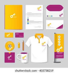 Vector brochure, flyer, magazine, folder, t-shirt,cover booklet poster mockup design template/ layout stationery annual report A4 size/ set of corporate identity template.