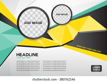 Vector brochure flyer, presentation template, magazine layout, cover design, polygon background, report cover, poster ,banner,booklet, leaflet ,company profile,corporate,vector illustration