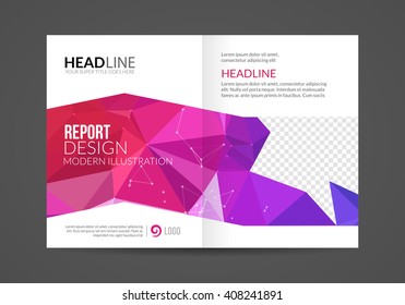 Vector Brochure Flyer temaplte modern polygonal design business Layout template, infographic booklet.