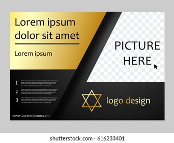 Vector brochure flyer template, magazine cover.