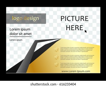 Vector brochure flyer template, magazine cover.