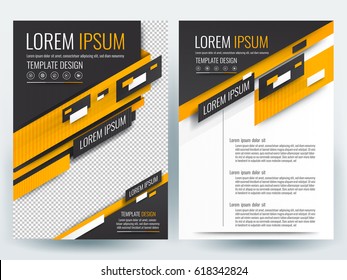 Vector brochure, flyer template, magazine cover.