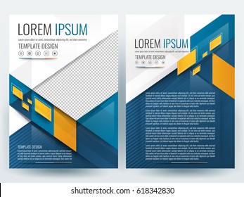 Vector brochure, flyer template, magazine cover.