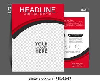 Vector brochure, flyer template, magazine cover.