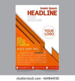 vector brochure flyers design in A4 size abstract on gray background