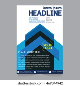 vector brochure flyers design in A4 size abstract on gray background