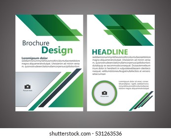 Vector brochure green, flyer, magazine cover