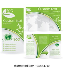 Vector Brochure Layout Design Template green environmental