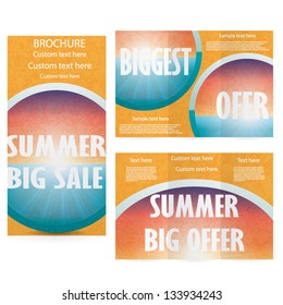 Vector Brochure Layout Design Template summer sale
