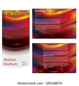 Vector Brochure Layout Design Template abstract set colorful color