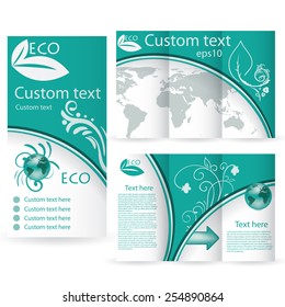 Vector Brochure Layout Design Template green environmental