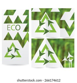 Vector Brochure Layout Design Template green environmental