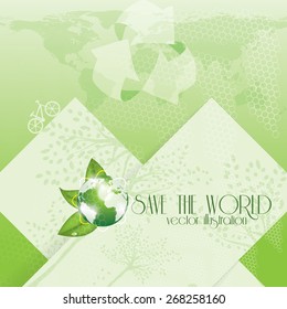Vector Brochure Layout Design Template green environmental
