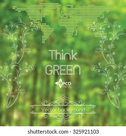 Vector Brochure Layout Design Template green environmental sign