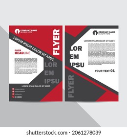 diseño de folletos vectores; plantillas de diseño de volante; revista; afiche; informe anual; portadas de libros y plantilla de diseño de folletos - plantilla de volante de negocios de color rojo vertical 