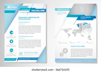 Vector Brochure  Layout template, Front page and back page,  Easy to use and edit.