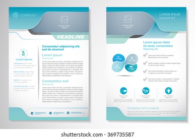 Vector Brochure Layout template, Front page and back page, Easy to use and edit