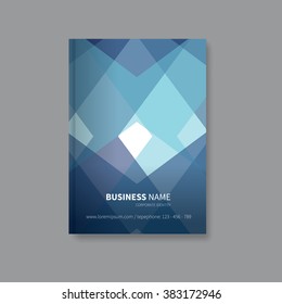 vector brochure leaflet for business, front page layout / abstract book cover design