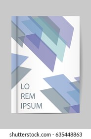 Vector Brochure, leaflet, flyer, annual report cover template. Modern Geometric Abstract background