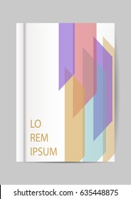 Vector Brochure, leaflet, flyer, annual report cover template. Modern Geometric Abstract background