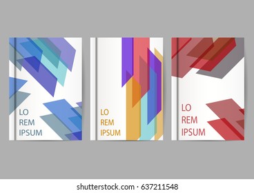 Vector Brochure, leaflet, flyer, annual report cover template. Modern Geometric Abstract background
