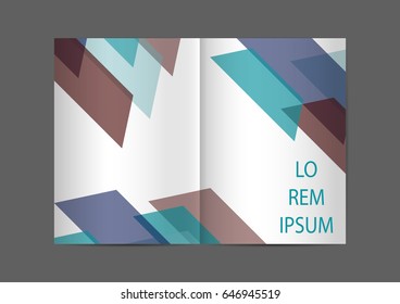 Vector Brochure, leaflet, flyer, annual report cover template. Modern Geometric Abstract background