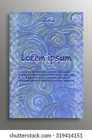 Vector brochure, magazine cover. Background art pastel.