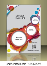 Vector  brochure or magazine cover  template
