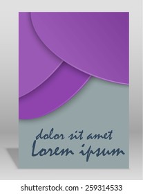 Vector  brochure or magazine cover  template. Illustration