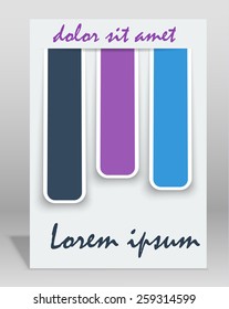 Vector  brochure or magazine cover  template. Illustration