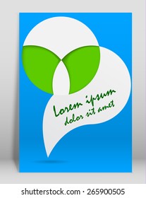 Vector  brochure or magazine cover  template. Illustration