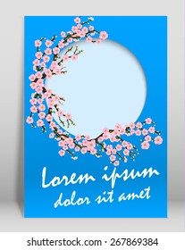 Vector  brochure or magazine cover  template. Illustration