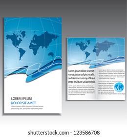 Vector Brochure with map