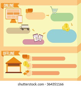 Vector brochure with orange color