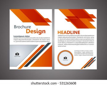 Vector brochure orange, flyer, magazine cover