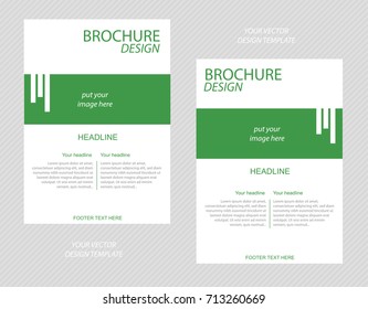 Vector brochure page concept with two pages for business organization