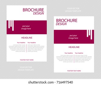 Vector brochure page concept with two pages for business organization