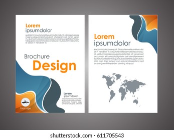 Vector brochure print template design