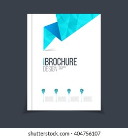 Vector brochure template. Annual report cover design. Catalog or flyer with headline. Advertising booklet vector illustration