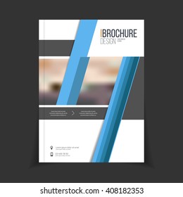 Vector brochure template. Annual report cover design. Catalog or flyer with headline. Advertising booklet vector illustration