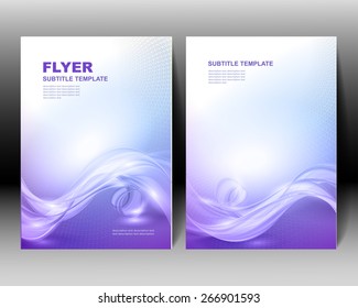 Vector brochure template blue design