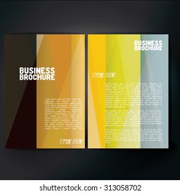 Vector brochure template design, A4 size. Professional business flyer template or corporate banner design, can be use for publishing, print and presentation. Colorful pattern.