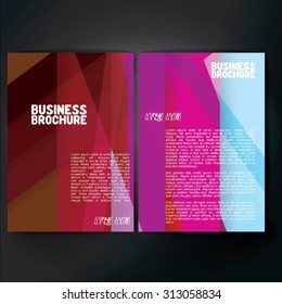 Vector brochure template design, A4 size. Professional business flyer template or corporate banner design, can be use for publishing, print and presentation. Colorful pattern.